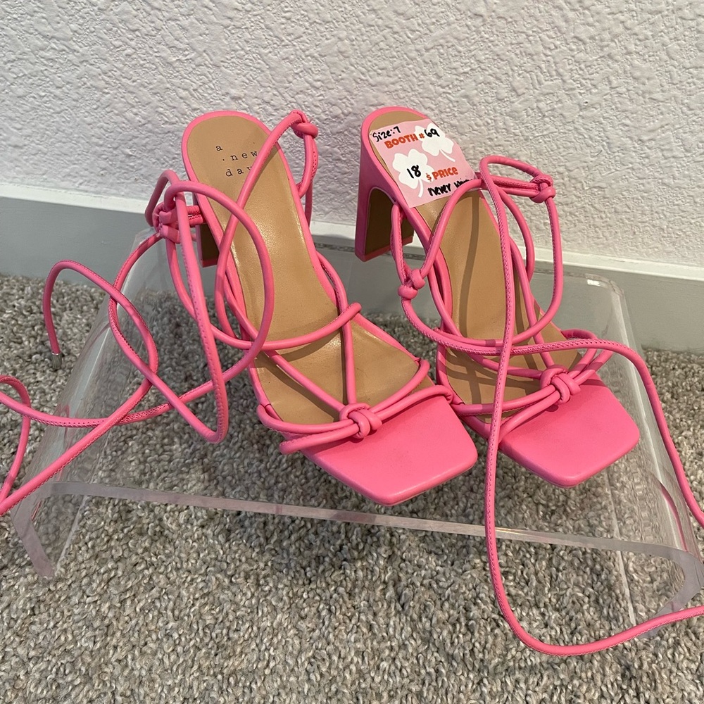Elegant Pink Strappy Heels